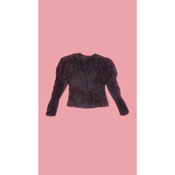 1990s. VICTORIAN Style SCOTT McCLINTOCK Velvet MUTTON Sleeve Jacket. Medium - Picture 3 of 12